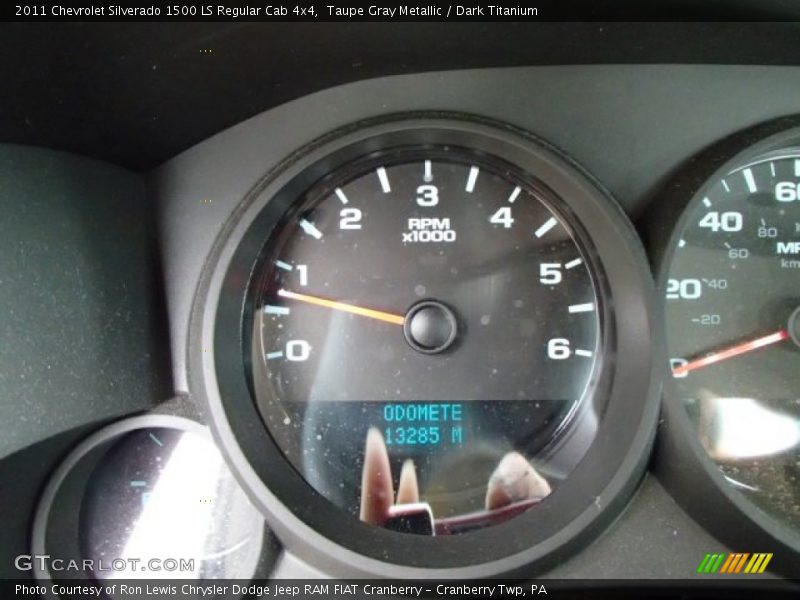 Taupe Gray Metallic / Dark Titanium 2011 Chevrolet Silverado 1500 LS Regular Cab 4x4