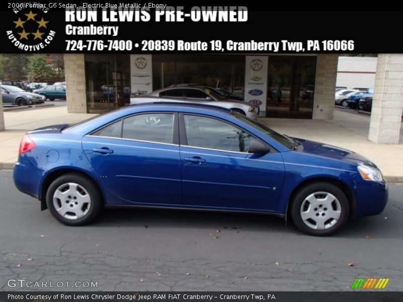 Electric Blue Metallic / Ebony 2006 Pontiac G6 Sedan