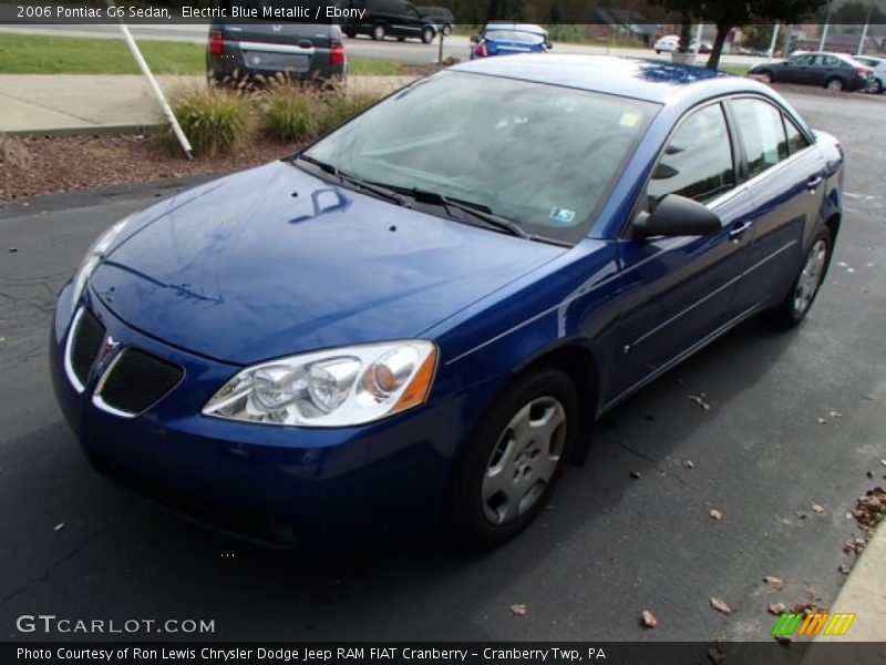 Electric Blue Metallic / Ebony 2006 Pontiac G6 Sedan