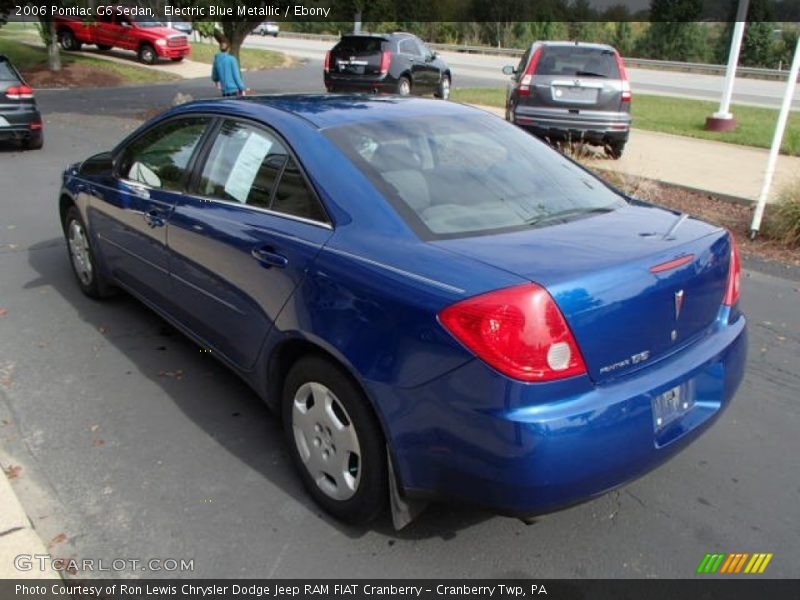 Electric Blue Metallic / Ebony 2006 Pontiac G6 Sedan