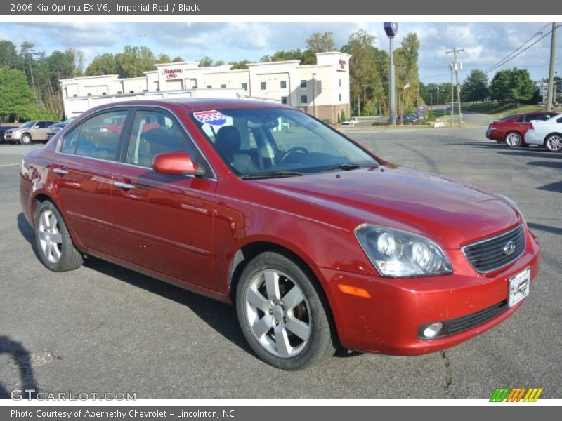 Imperial Red / Black 2006 Kia Optima EX V6