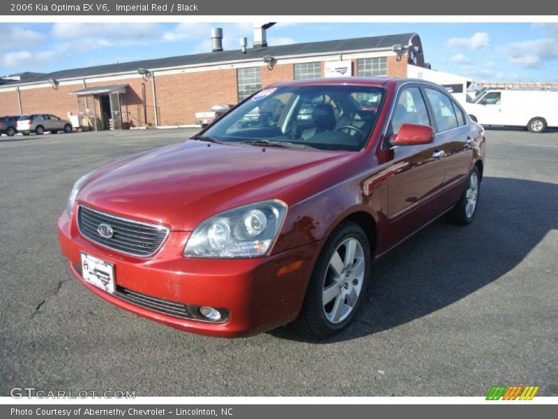 Imperial Red / Black 2006 Kia Optima EX V6