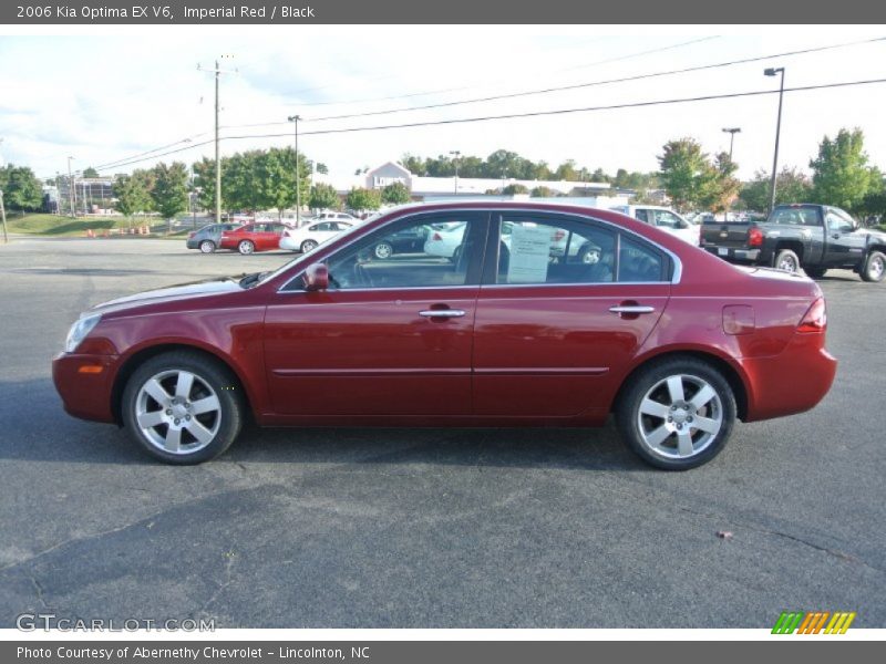 Imperial Red / Black 2006 Kia Optima EX V6