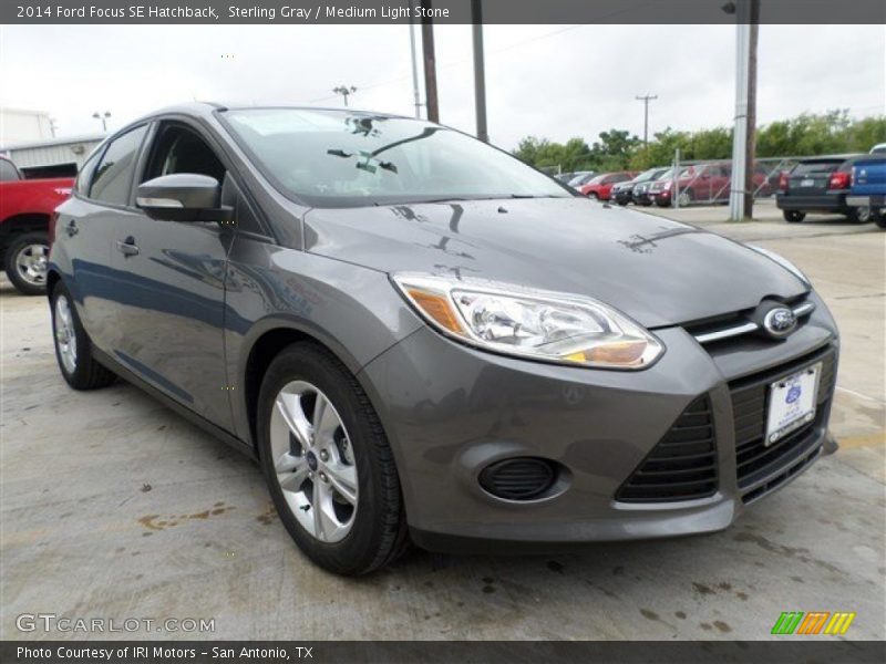 Sterling Gray / Medium Light Stone 2014 Ford Focus SE Hatchback