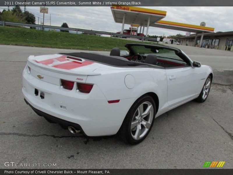 Summit White / Inferno Orange/Black 2011 Chevrolet Camaro SS/RS Convertible