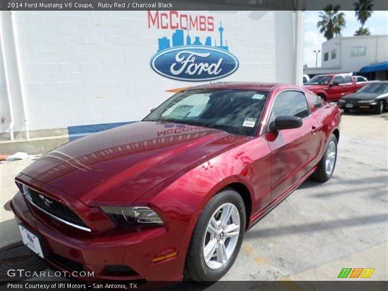 Ruby Red / Charcoal Black 2014 Ford Mustang V6 Coupe