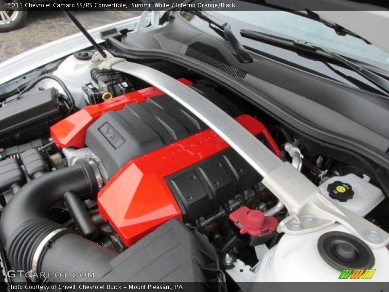 Summit White / Inferno Orange/Black 2011 Chevrolet Camaro SS/RS Convertible