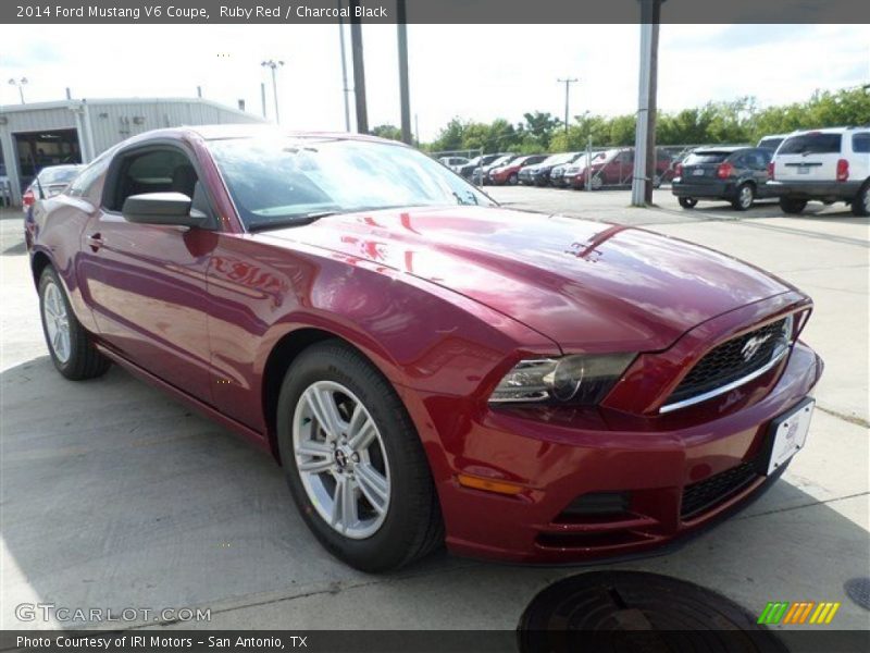 Ruby Red / Charcoal Black 2014 Ford Mustang V6 Coupe