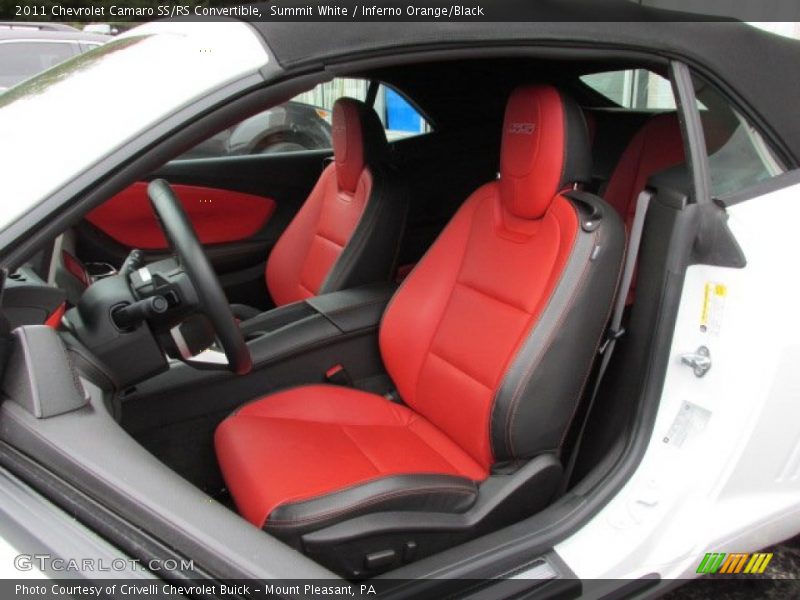 Summit White / Inferno Orange/Black 2011 Chevrolet Camaro SS/RS Convertible