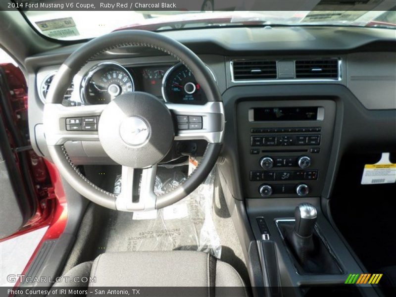 Ruby Red / Charcoal Black 2014 Ford Mustang V6 Coupe