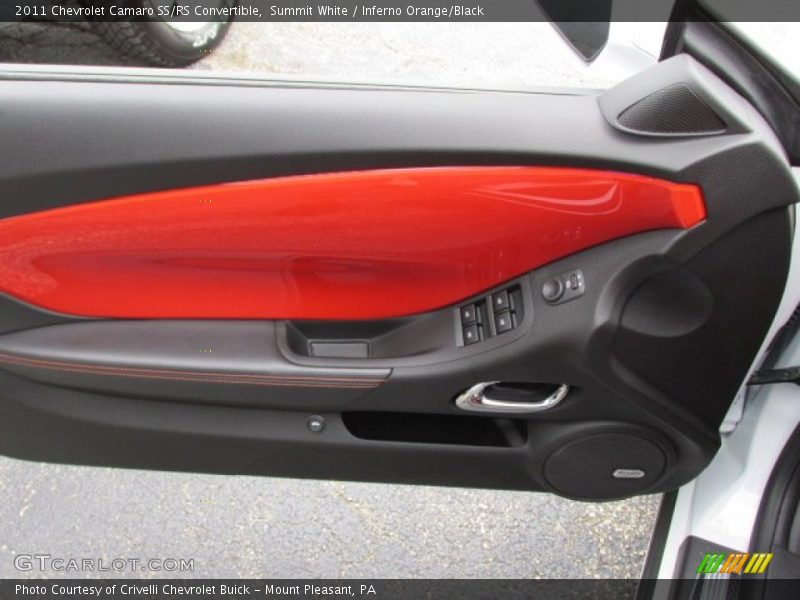 Summit White / Inferno Orange/Black 2011 Chevrolet Camaro SS/RS Convertible