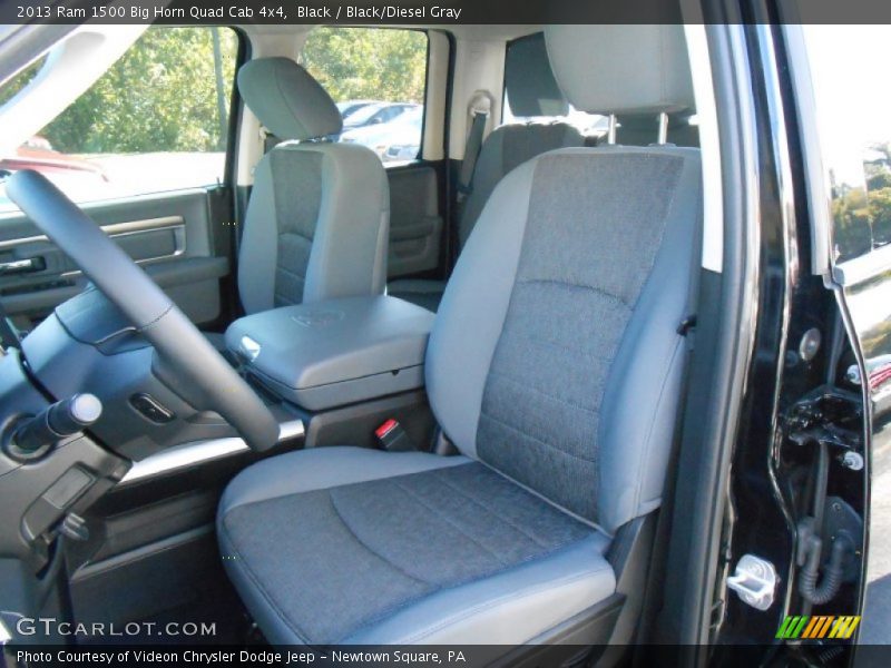 Black / Black/Diesel Gray 2013 Ram 1500 Big Horn Quad Cab 4x4