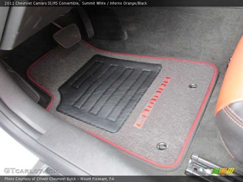 Summit White / Inferno Orange/Black 2011 Chevrolet Camaro SS/RS Convertible