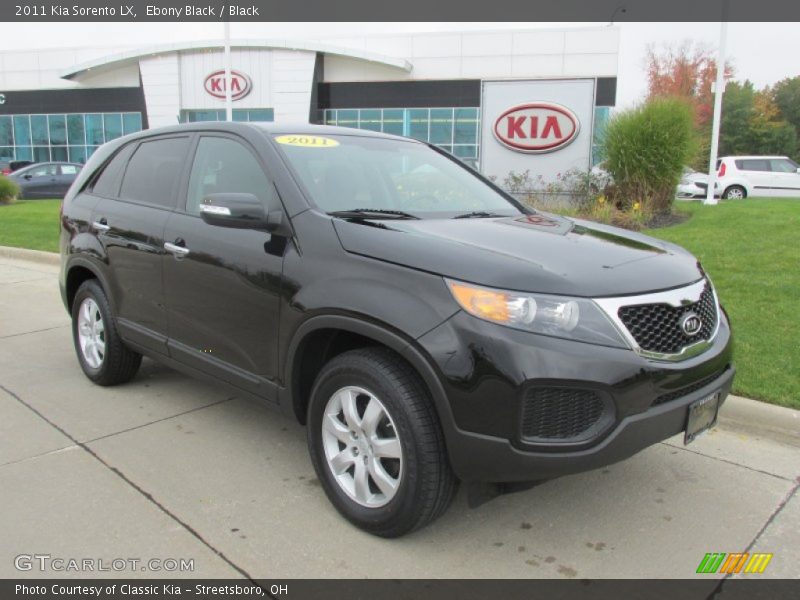 Ebony Black / Black 2011 Kia Sorento LX