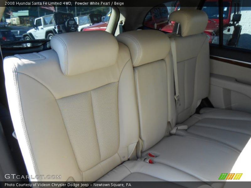 Powder White Pearl / Beige 2008 Hyundai Santa Fe Limited 4WD