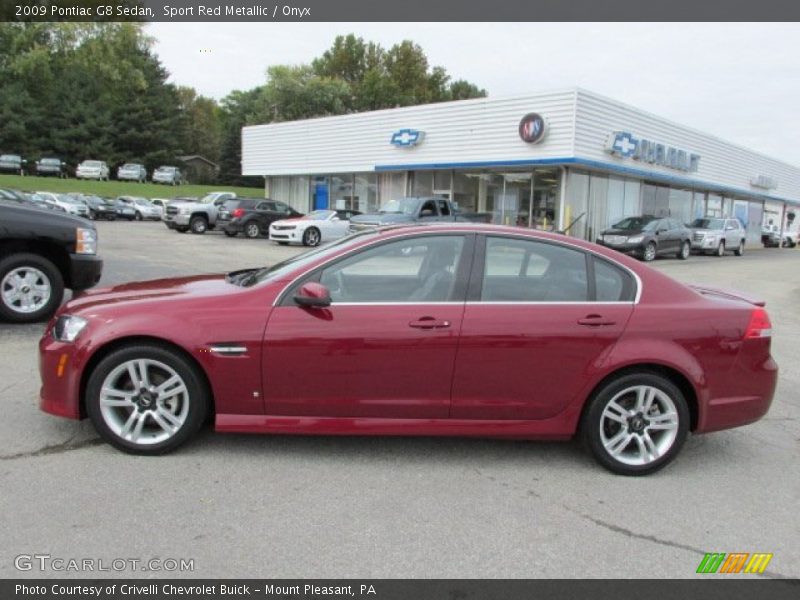 Sport Red Metallic / Onyx 2009 Pontiac G8 Sedan