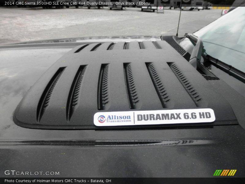 Onyx Black / Ebony 2014 GMC Sierra 3500HD SLE Crew Cab 4x4 Dually Chassis