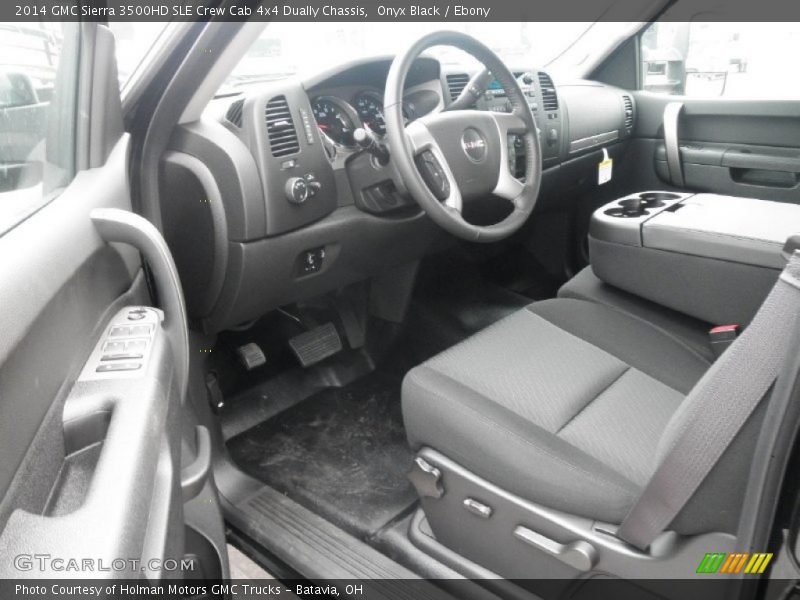 Onyx Black / Ebony 2014 GMC Sierra 3500HD SLE Crew Cab 4x4 Dually Chassis