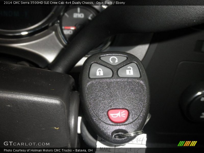 Onyx Black / Ebony 2014 GMC Sierra 3500HD SLE Crew Cab 4x4 Dually Chassis