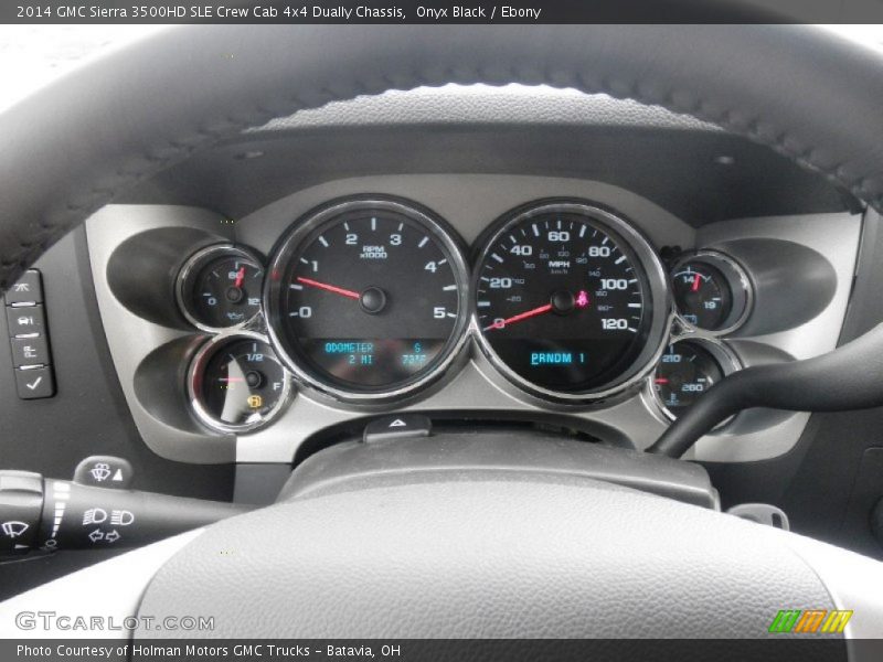 Onyx Black / Ebony 2014 GMC Sierra 3500HD SLE Crew Cab 4x4 Dually Chassis