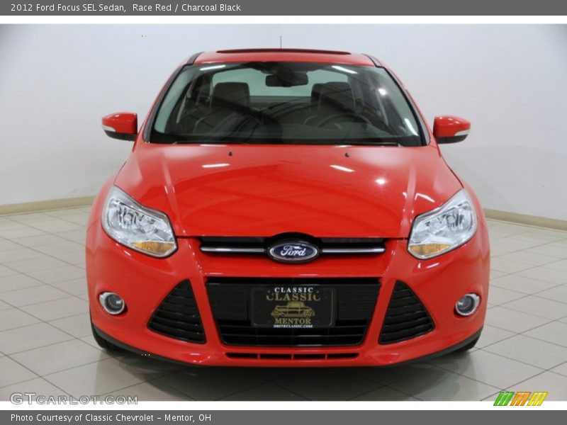 Race Red / Charcoal Black 2012 Ford Focus SEL Sedan