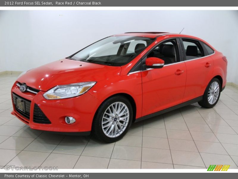 Race Red / Charcoal Black 2012 Ford Focus SEL Sedan