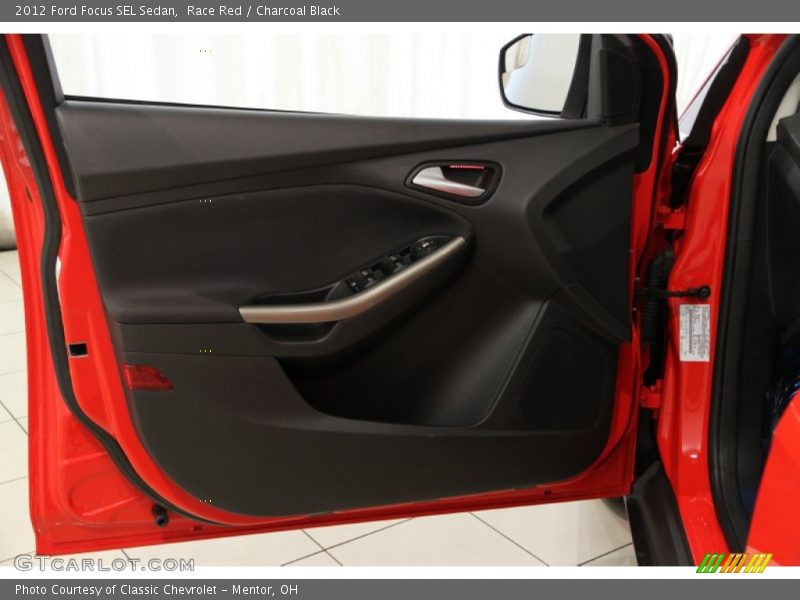 Race Red / Charcoal Black 2012 Ford Focus SEL Sedan