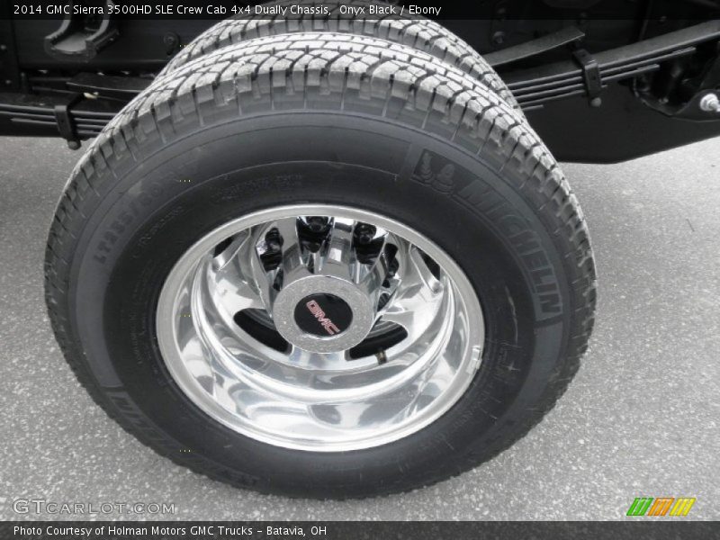 Onyx Black / Ebony 2014 GMC Sierra 3500HD SLE Crew Cab 4x4 Dually Chassis