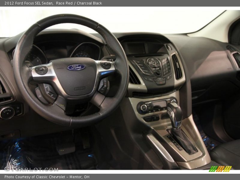 Race Red / Charcoal Black 2012 Ford Focus SEL Sedan