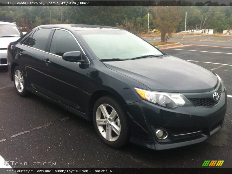 Cosmic Gray Mica / Black 2012 Toyota Camry SE