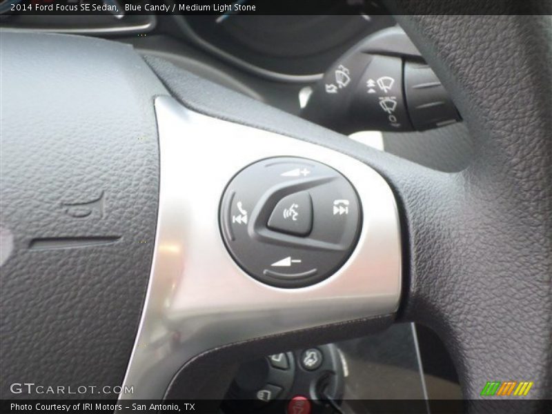 Blue Candy / Medium Light Stone 2014 Ford Focus SE Sedan
