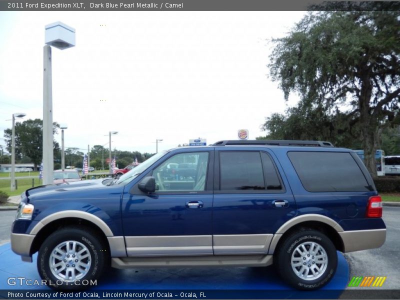Dark Blue Pearl Metallic / Camel 2011 Ford Expedition XLT
