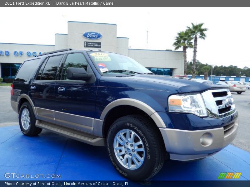 Dark Blue Pearl Metallic / Camel 2011 Ford Expedition XLT