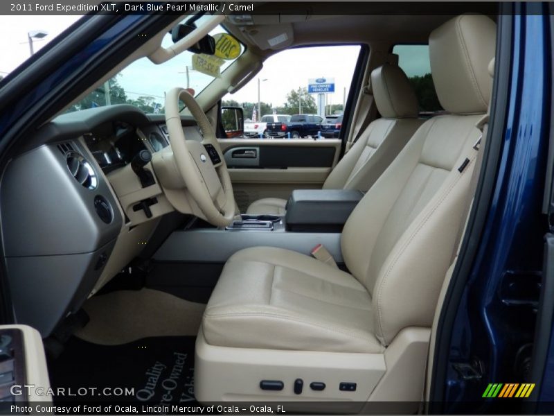 Dark Blue Pearl Metallic / Camel 2011 Ford Expedition XLT