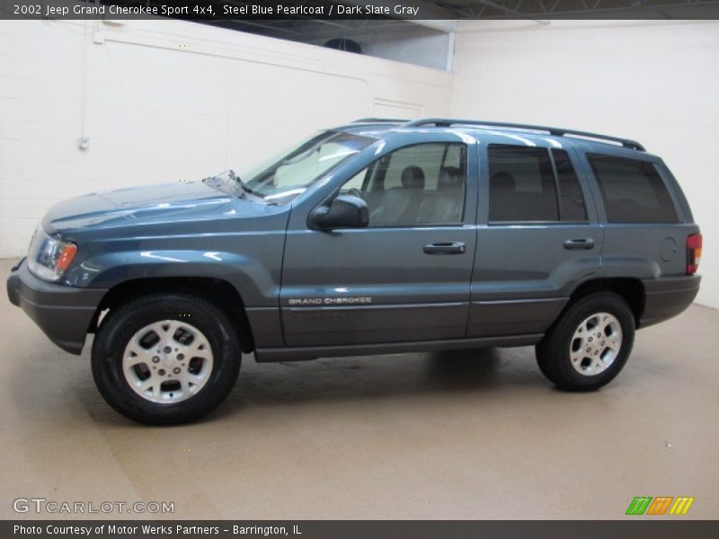 Steel Blue Pearlcoat / Dark Slate Gray 2002 Jeep Grand Cherokee Sport 4x4