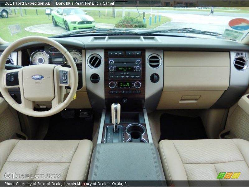 Dark Blue Pearl Metallic / Camel 2011 Ford Expedition XLT