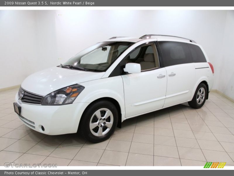 Nordic White Pearl / Beige 2009 Nissan Quest 3.5 S