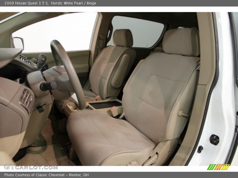 Nordic White Pearl / Beige 2009 Nissan Quest 3.5 S