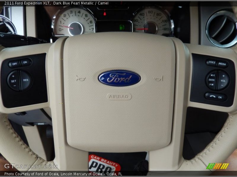 Dark Blue Pearl Metallic / Camel 2011 Ford Expedition XLT