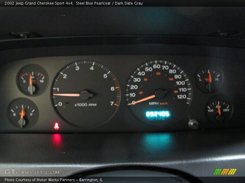 Steel Blue Pearlcoat / Dark Slate Gray 2002 Jeep Grand Cherokee Sport 4x4