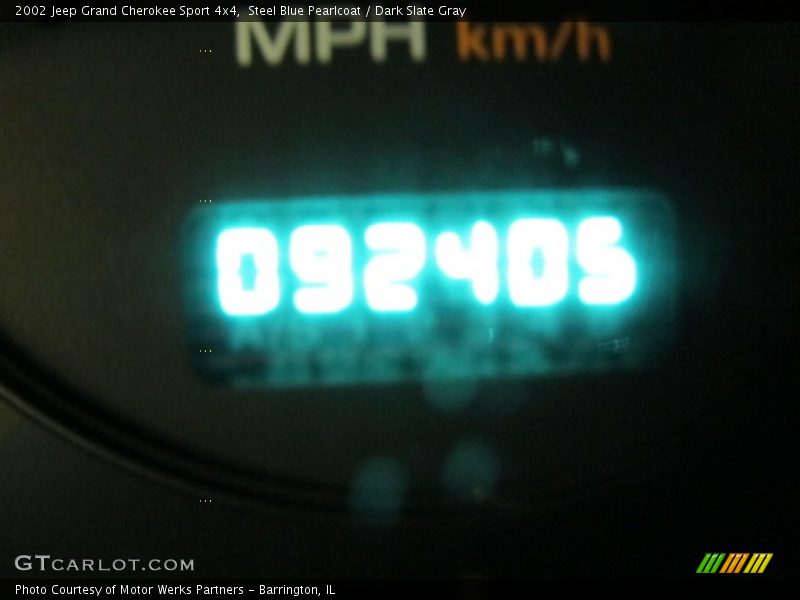 Steel Blue Pearlcoat / Dark Slate Gray 2002 Jeep Grand Cherokee Sport 4x4