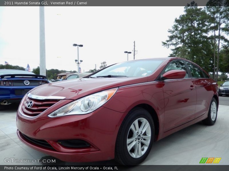 Venetian Red / Camel 2011 Hyundai Sonata GLS