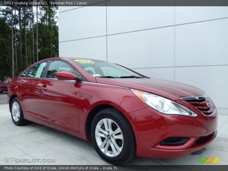Venetian Red / Camel 2011 Hyundai Sonata GLS