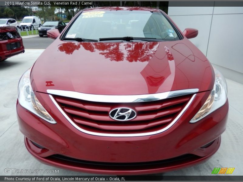 Venetian Red / Camel 2011 Hyundai Sonata GLS