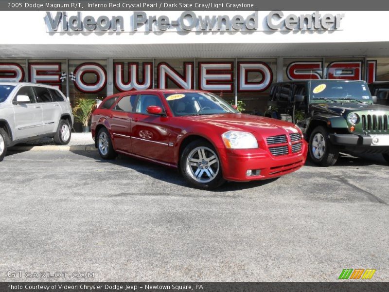 Inferno Red Crystal Pearl / Dark Slate Gray/Light Graystone 2005 Dodge Magnum R/T