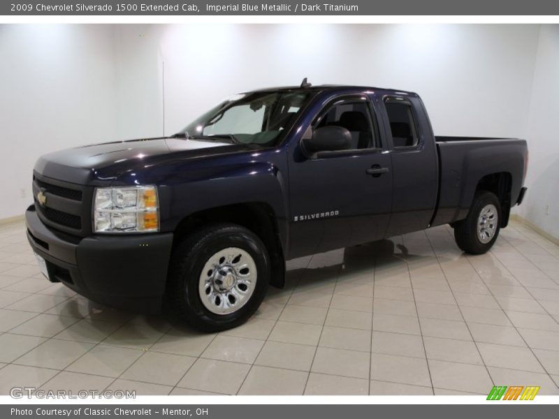 Imperial Blue Metallic / Dark Titanium 2009 Chevrolet Silverado 1500 Extended Cab