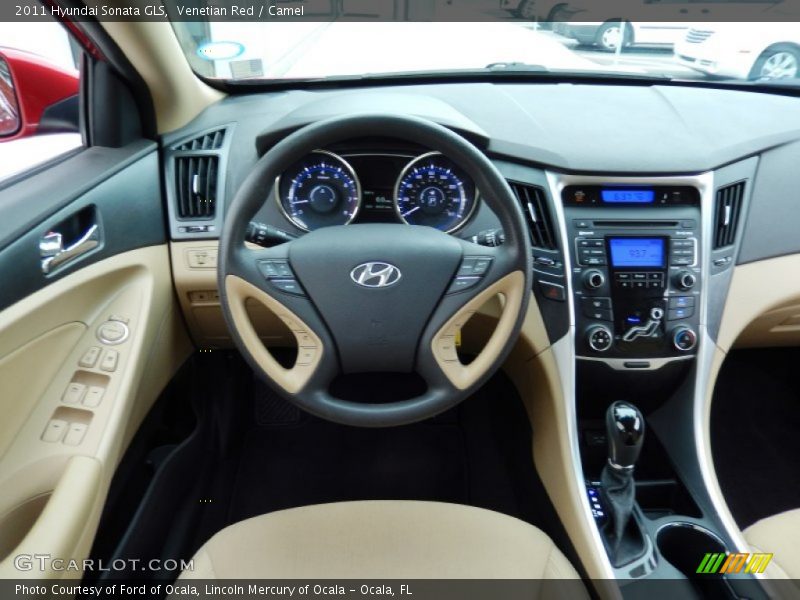 Venetian Red / Camel 2011 Hyundai Sonata GLS