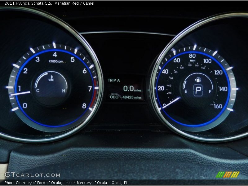 Venetian Red / Camel 2011 Hyundai Sonata GLS