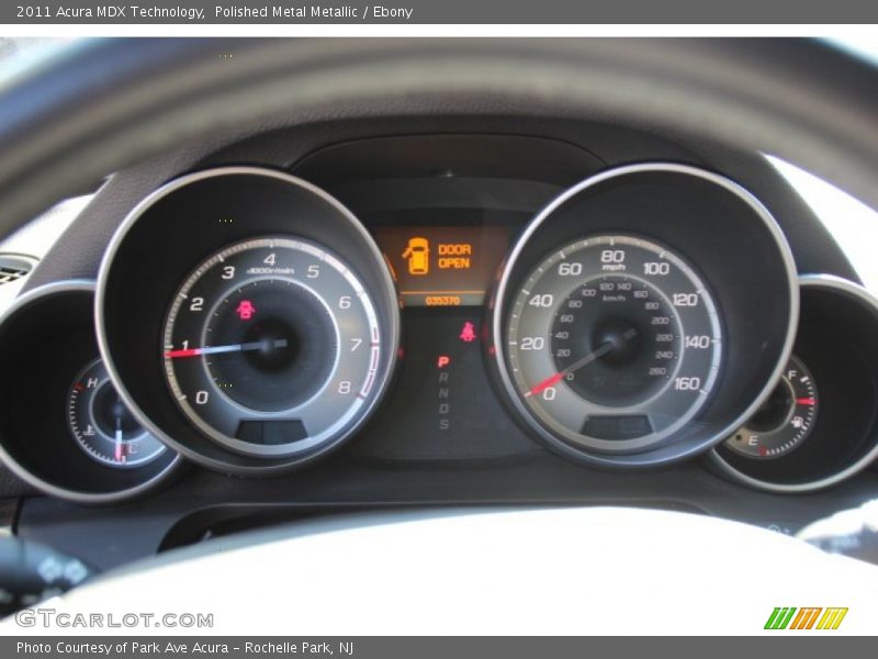 Polished Metal Metallic / Ebony 2011 Acura MDX Technology