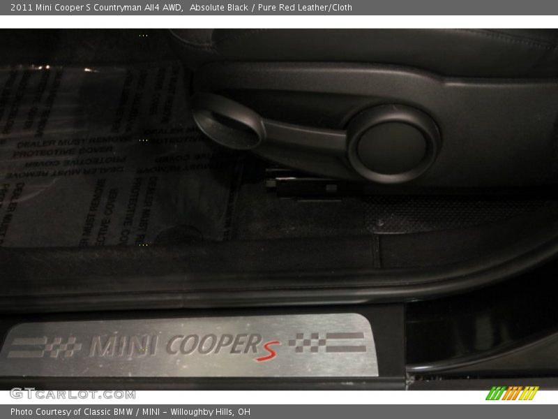 Absolute Black / Pure Red Leather/Cloth 2011 Mini Cooper S Countryman All4 AWD